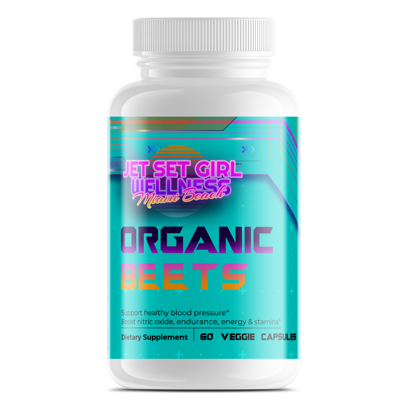 Organic Beets Nitric Oxide for Cardio and Blood Pressure Support, 60 Count