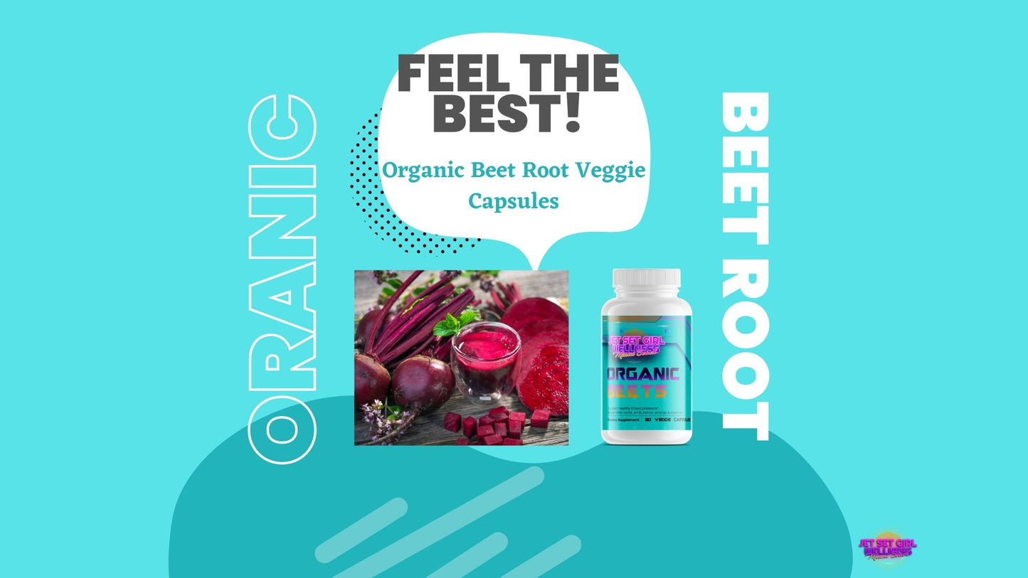 Organic Beets Nitric Oxide for Cardio and Blood Pressure Support, 60 Count