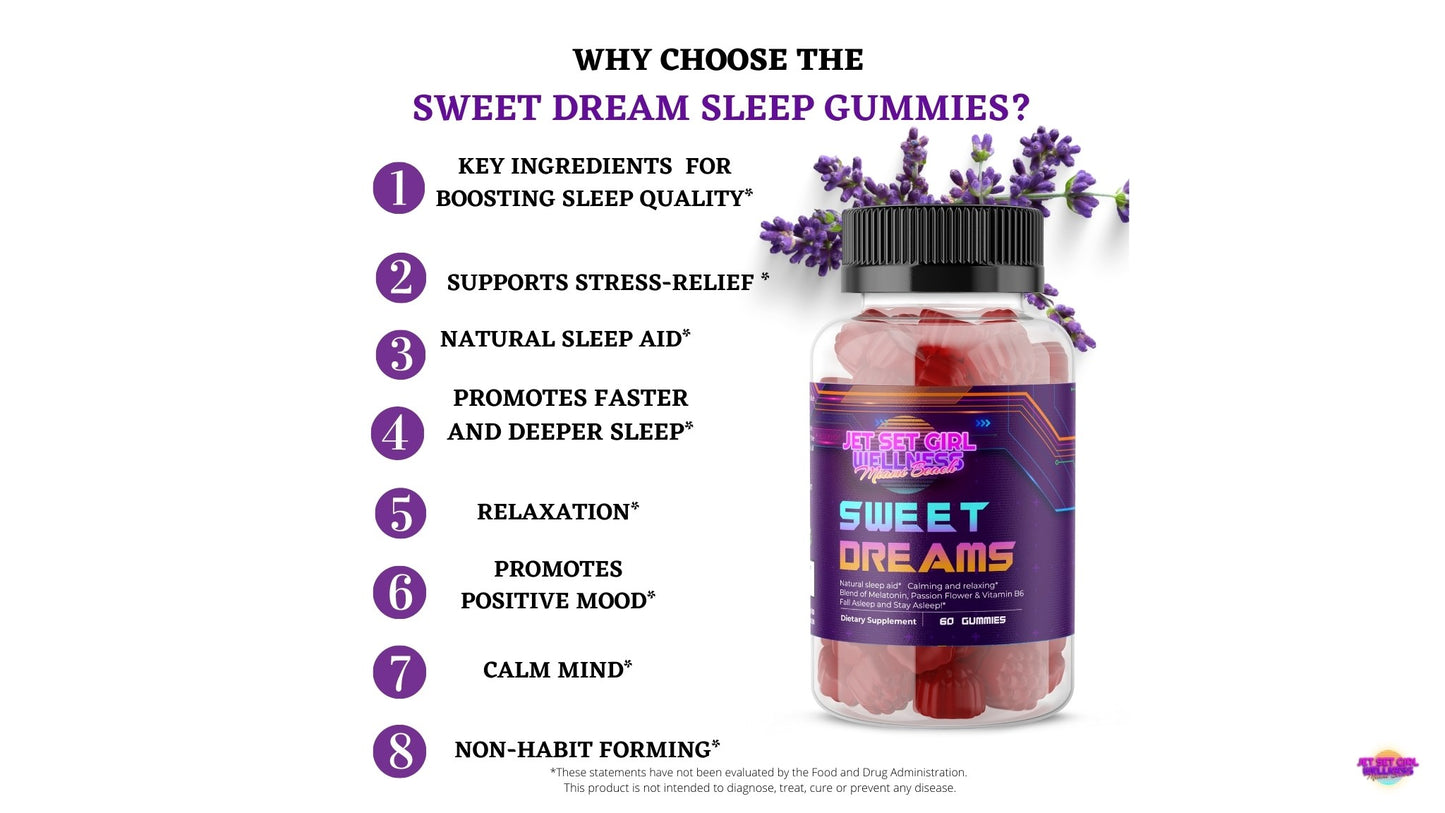 SWEET DREAMS Premium Sleep Gummies, Melatonin and Natural Botanicals and Herbs, 60 Count